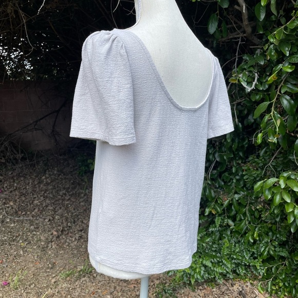 Banana Republic Top Flutter Sleeve Pullover Textured Blouse Size XS - Picture 4 of 9